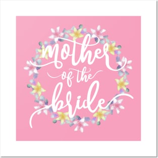 Elegant Mother of the Bride Wedding Calligraphy Posters and Art